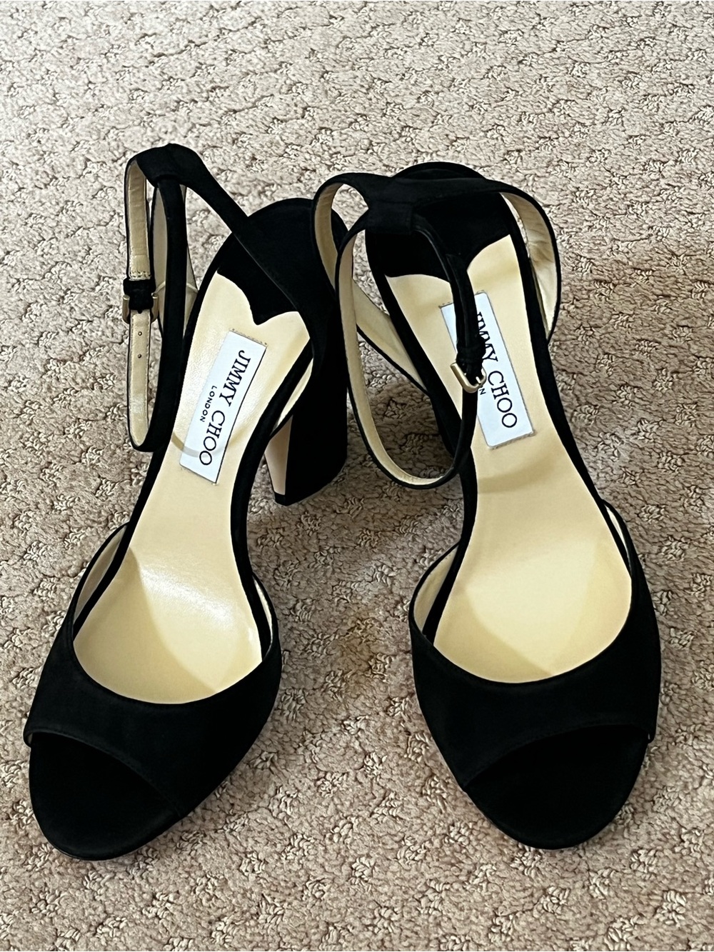 Jimmy Choo Miranda 100 Black Suede Sandals 42 NIB - Picture 4 of 8